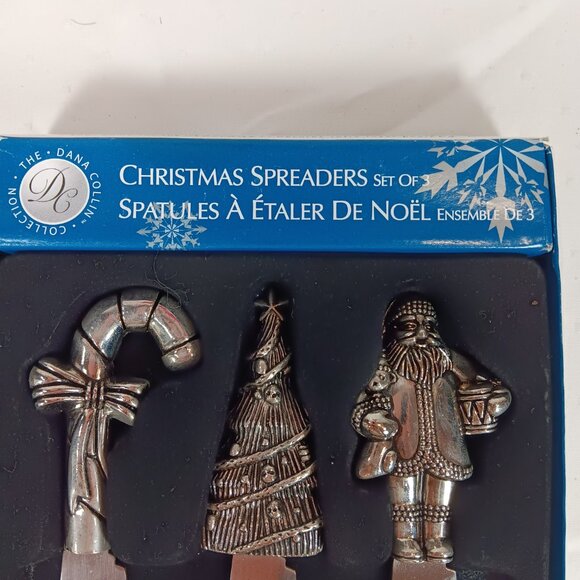 NWOT Stainless Steel Holiday Christmas Spreaders Flatware Cutlery Set of 3 - Picture 2 of 15